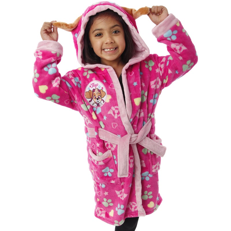 Paw Patrol Bath Robe | Skye Girls Bathrobe | Girls Robes | Size 3T Pink - Image 2